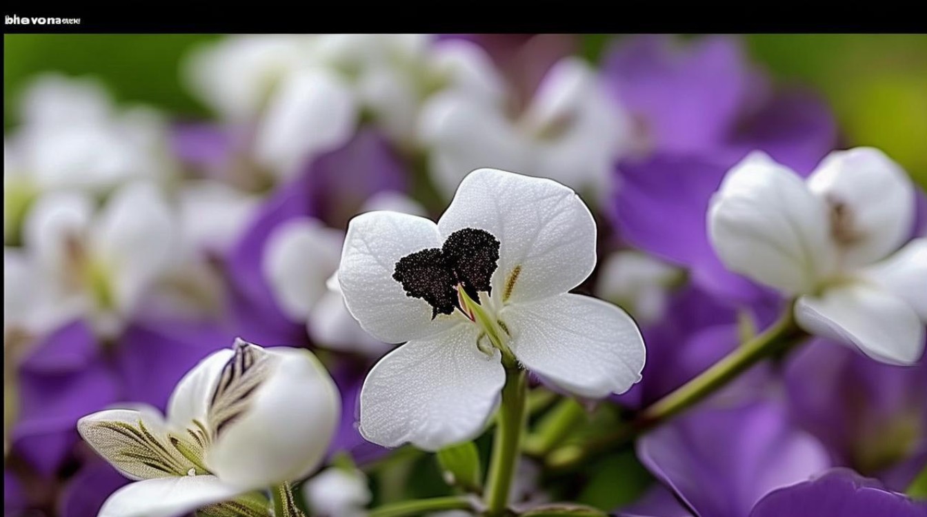 蚕豆开花 黑心 蚕豆开花 黑心