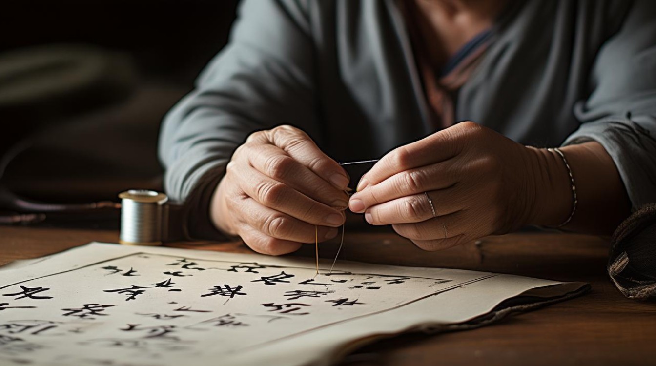 一手拿针一手拿线打一成语 一手拿针一手拿线打一成语