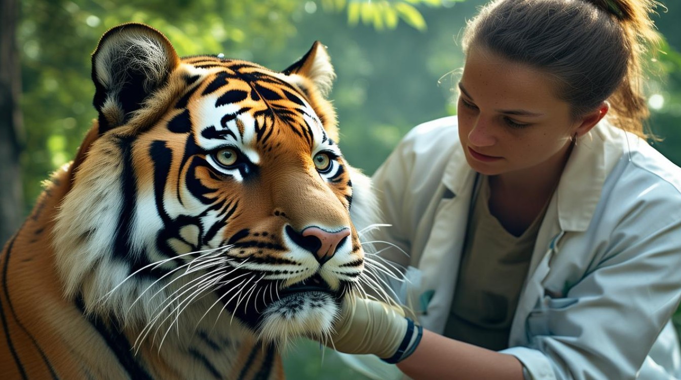 给老虎医病 提心吊胆 给老虎医病 提心吊胆