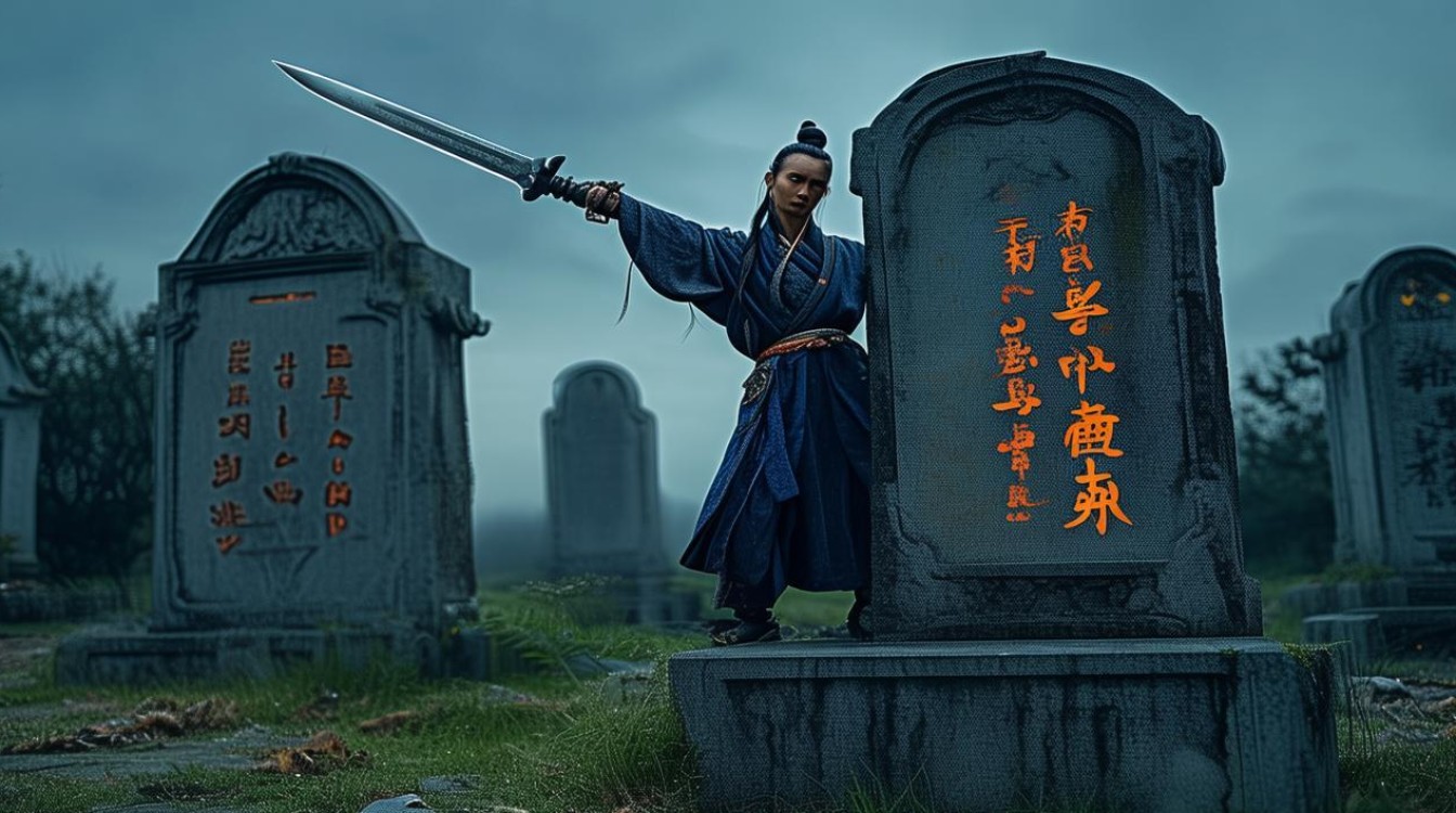 坟头上耍大刀 吓鬼 坟头上耍大刀 吓鬼