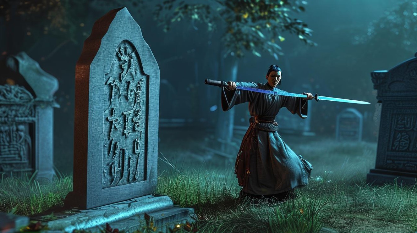 坟头上耍大刀 吓鬼 坟头上耍大刀 吓鬼