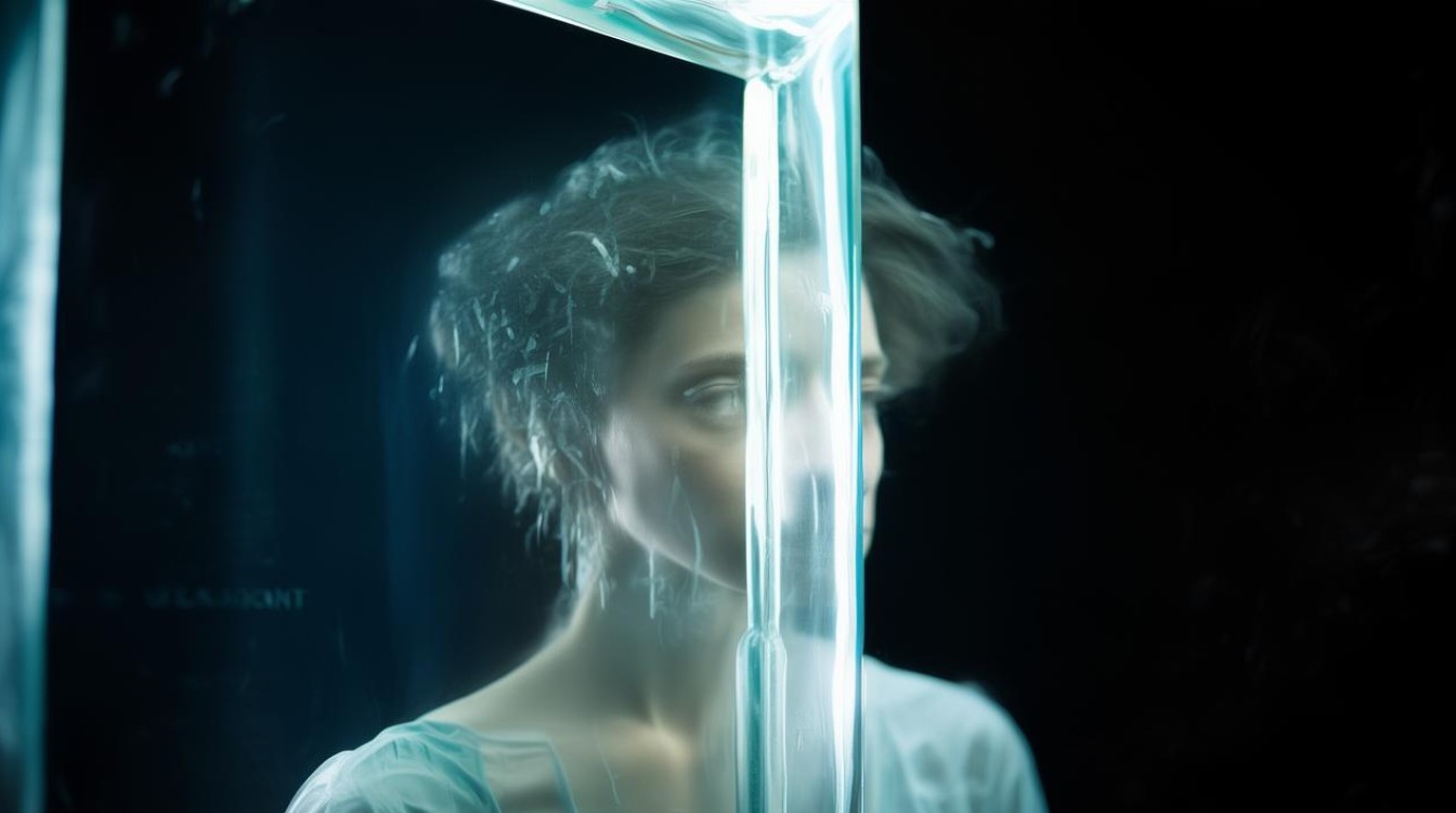 玻璃镜上的人儿 有影无踪