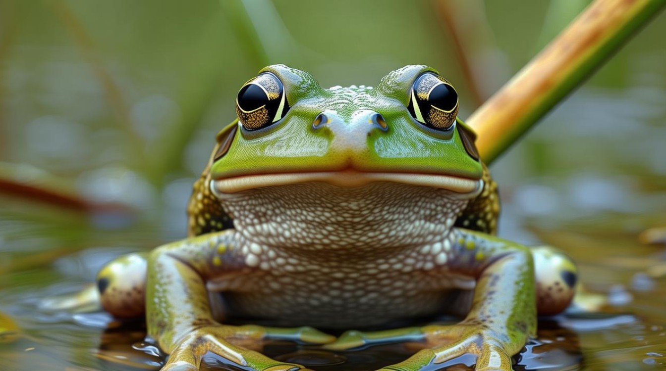 岸边的青蛙 一触即跳