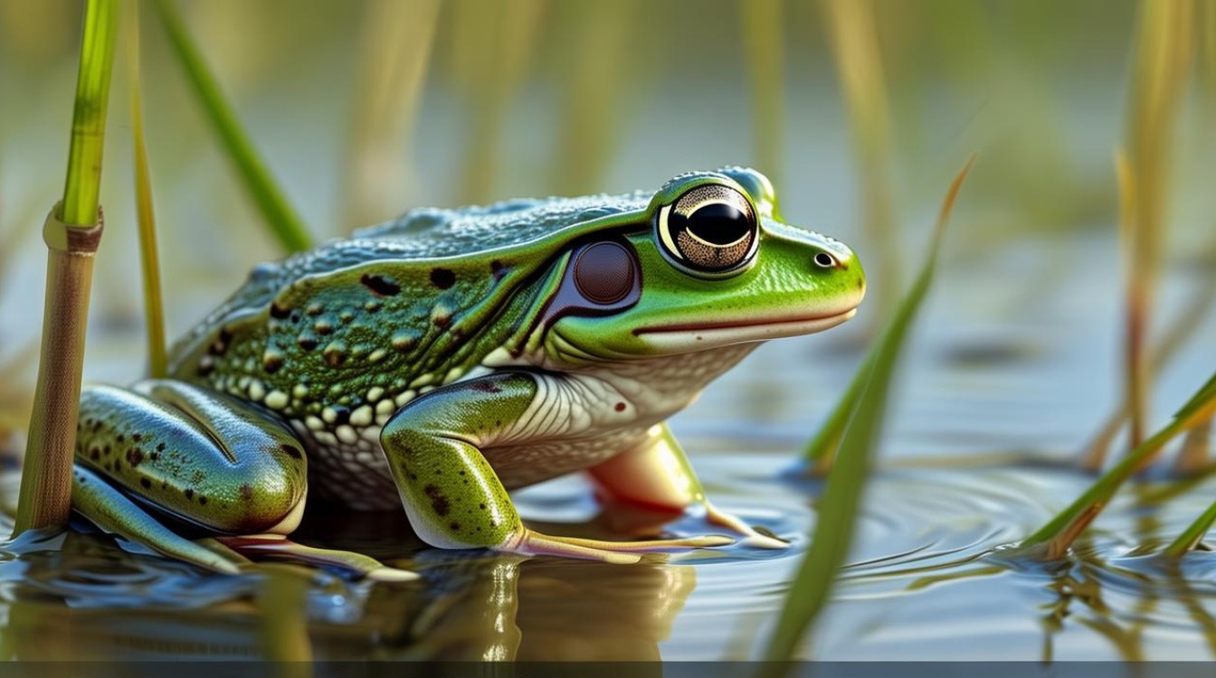 岸边的青蛙 一触即跳