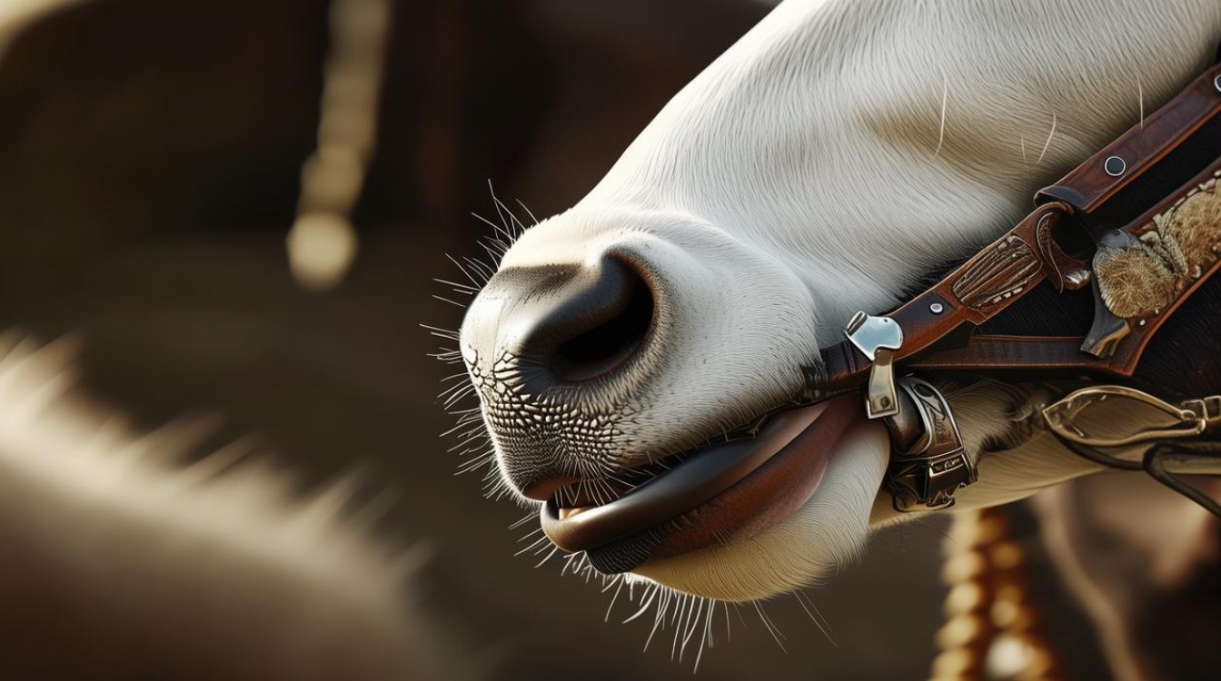 马嚼子戴在牛嘴上 胡勒