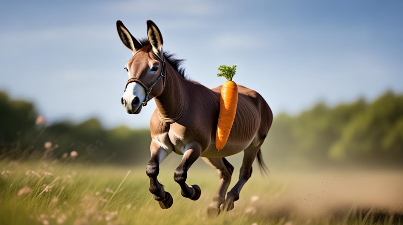 胡萝卜拴驴 跟着跑