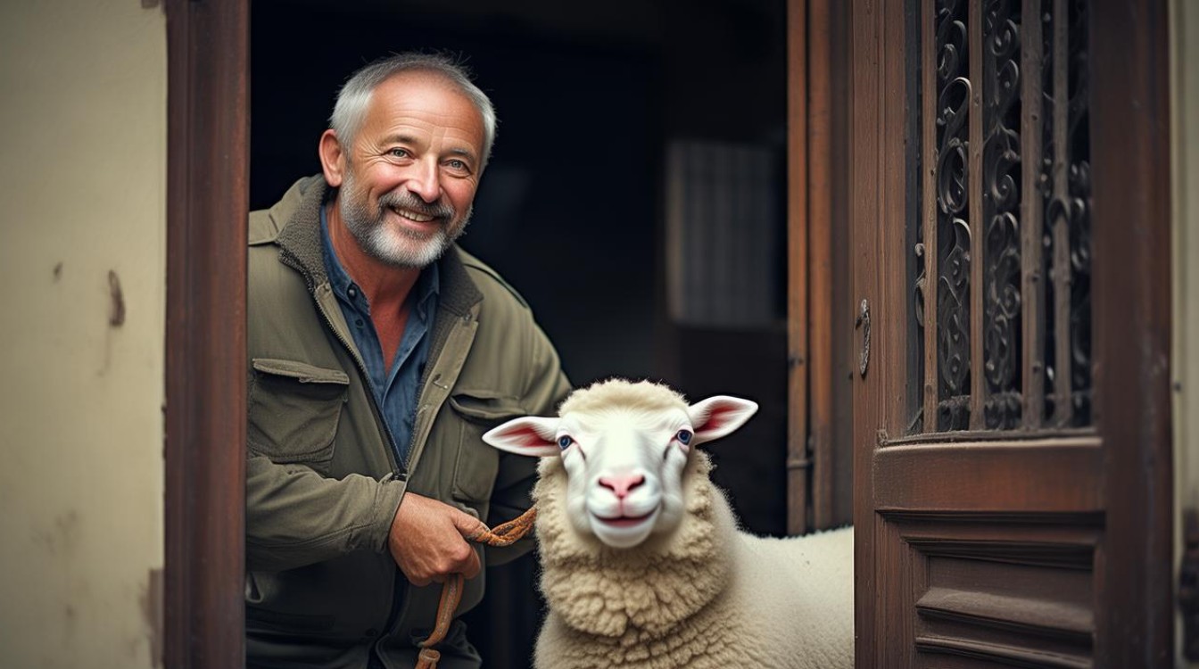 牵着羊进照相馆 出洋（羊）相