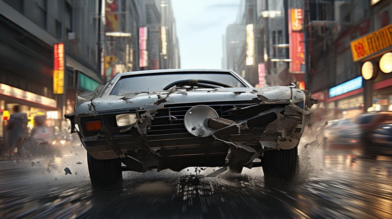 汽车坏了方向盘 横冲直撞