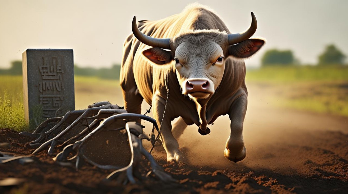 嫩牛拖犁耙 不打不跑