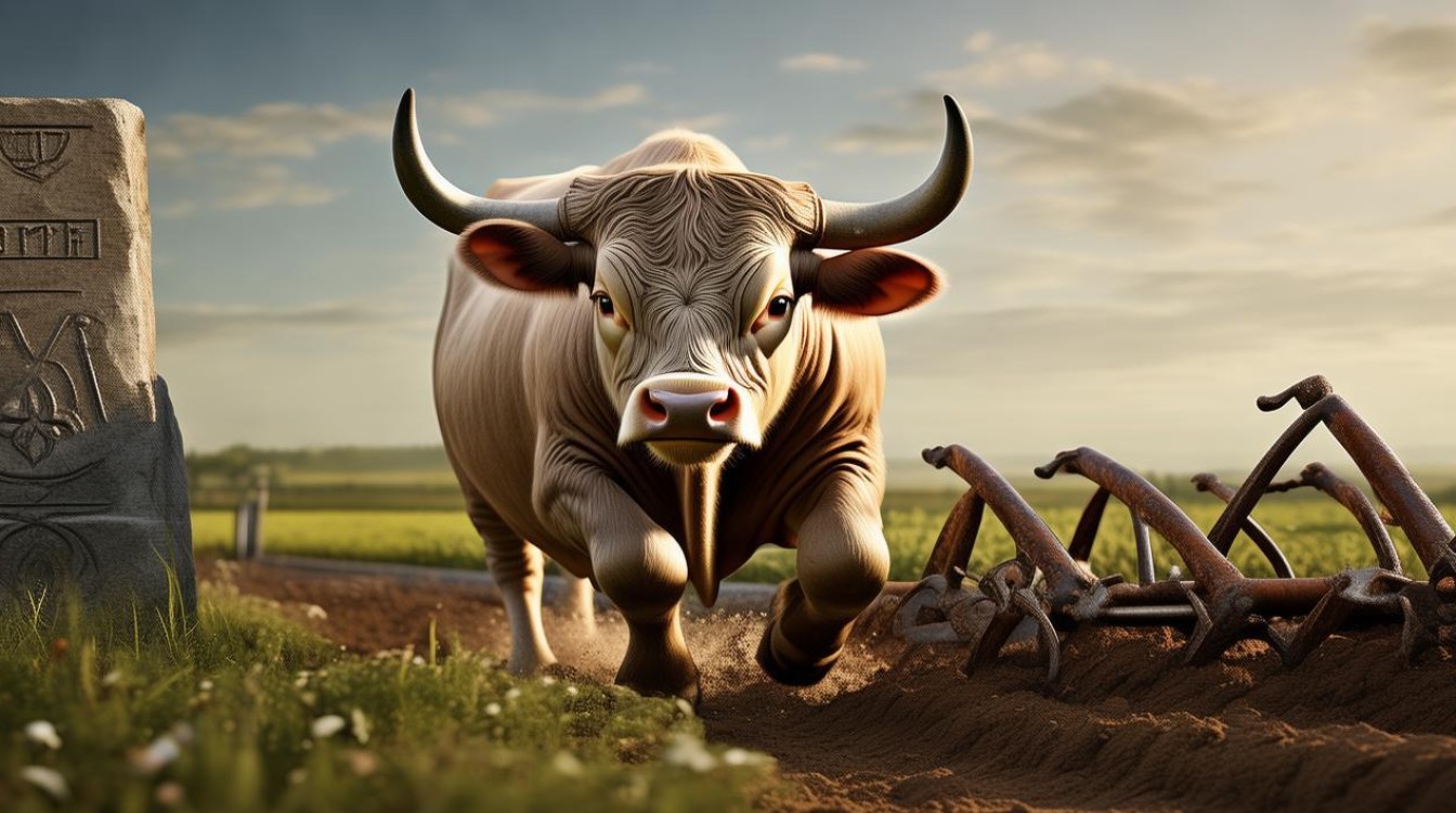 嫩牛拖犁耙 不打不跑