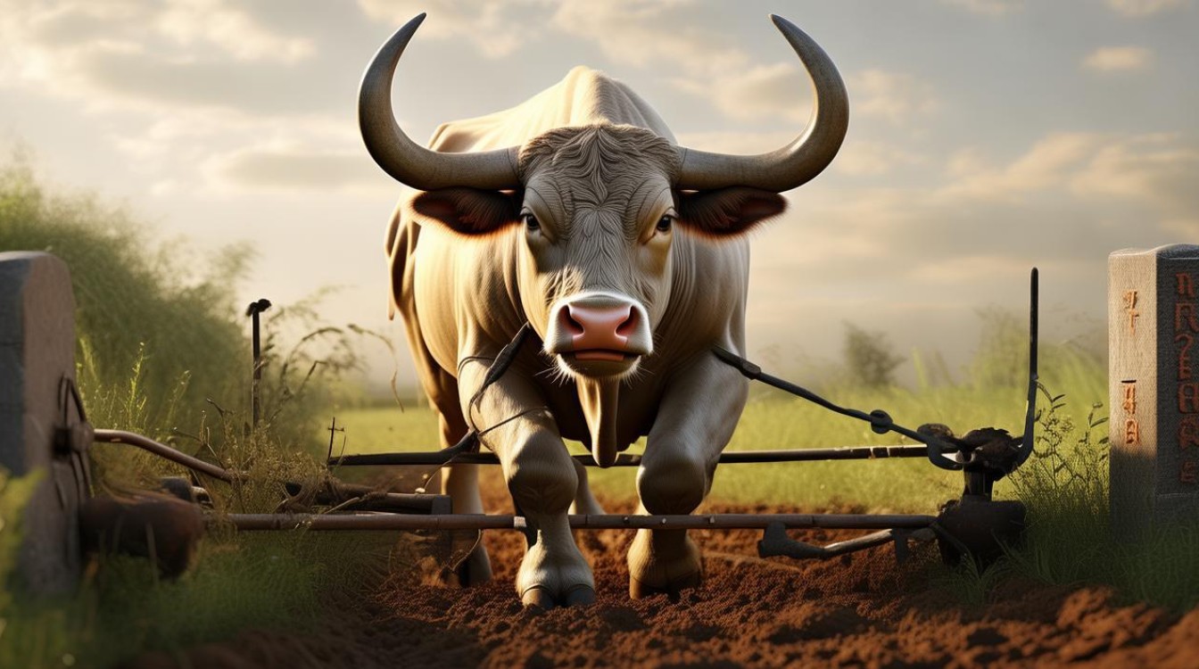 嫩牛拖犁耙 不打不跑