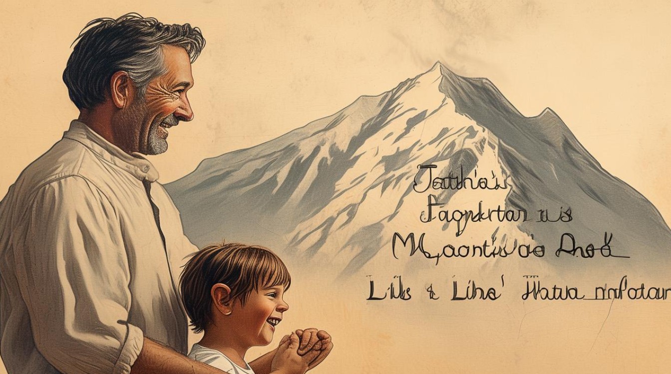 父爱如山手抄报